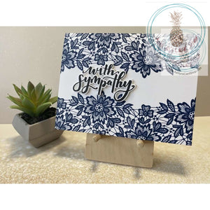 Floral Lace Sympathy Card With Greeting
