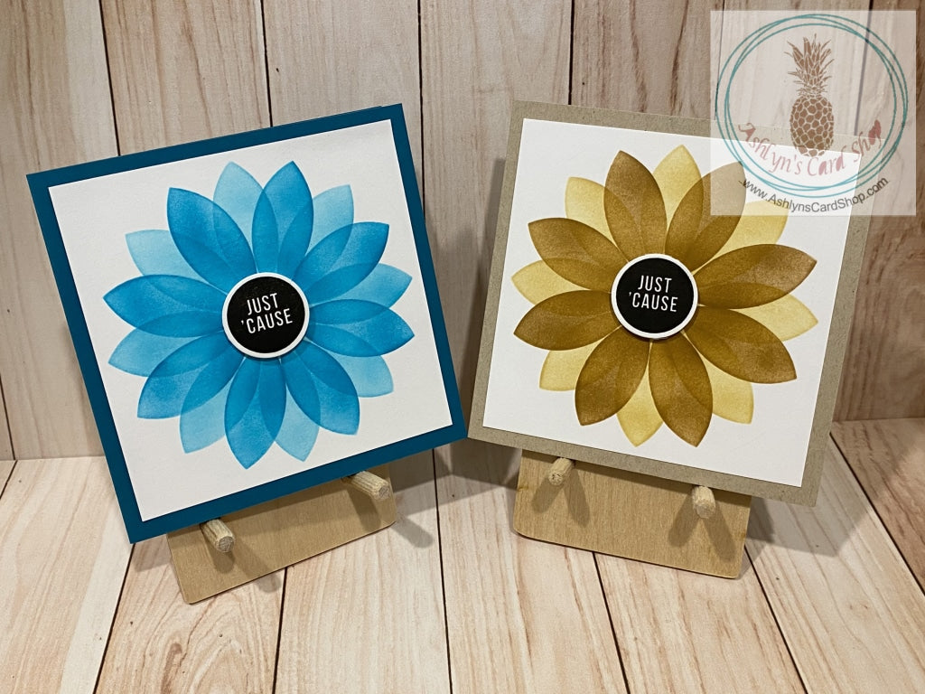 Geometric Blended Flower Hello And Just Because Cards Greeting Card