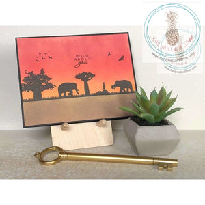 African Savannah Scene Friendship Card (5 Variations) Wild About You Greeting