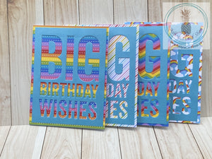 Big Birthday Wishes Rainbow - four versions available