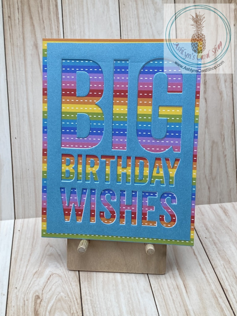 Big Birthday Wishes Rainbow - horizontal
