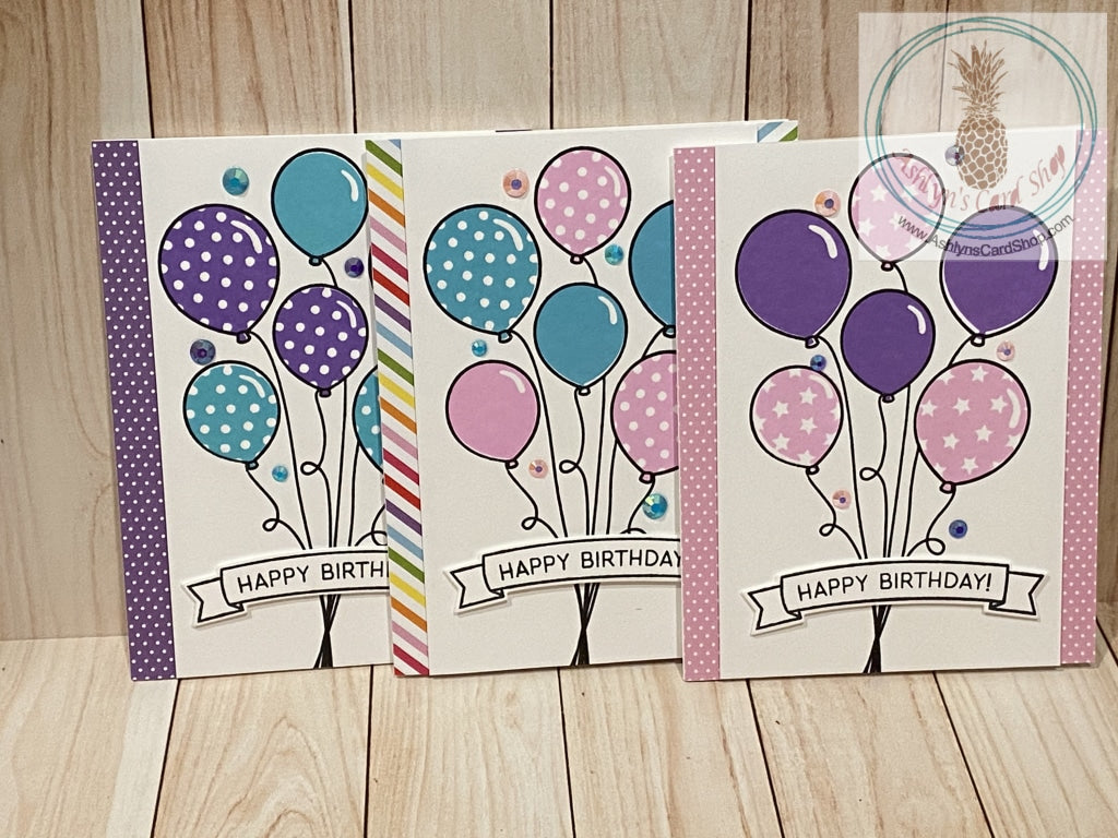 Birthday Balloons Card Greeting