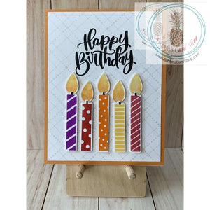 Birthday Candles Card Orange Greeting