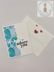 Blended Hearts Valentine Card Greeting