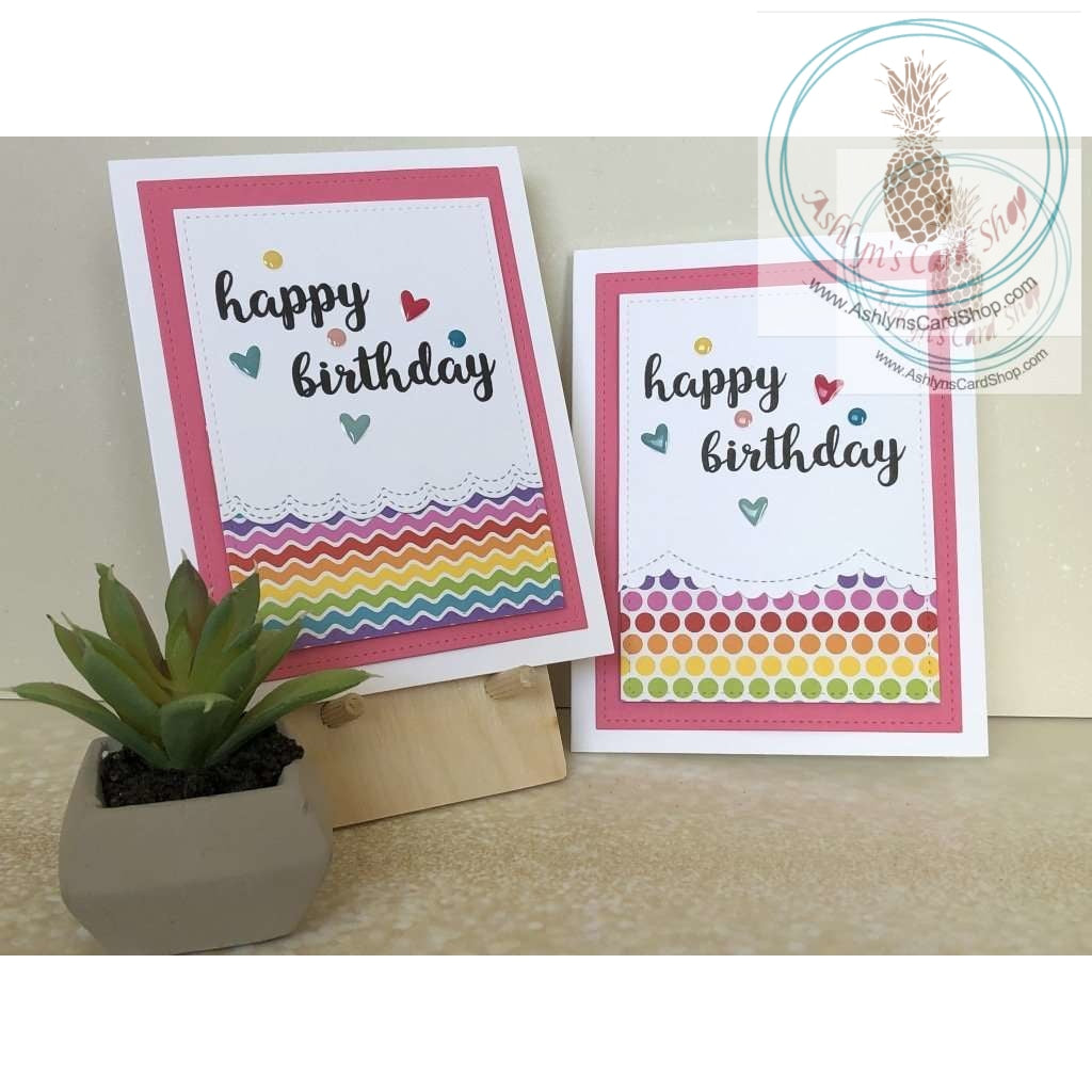 Bright Coloured Birthday Card Pink Greeting