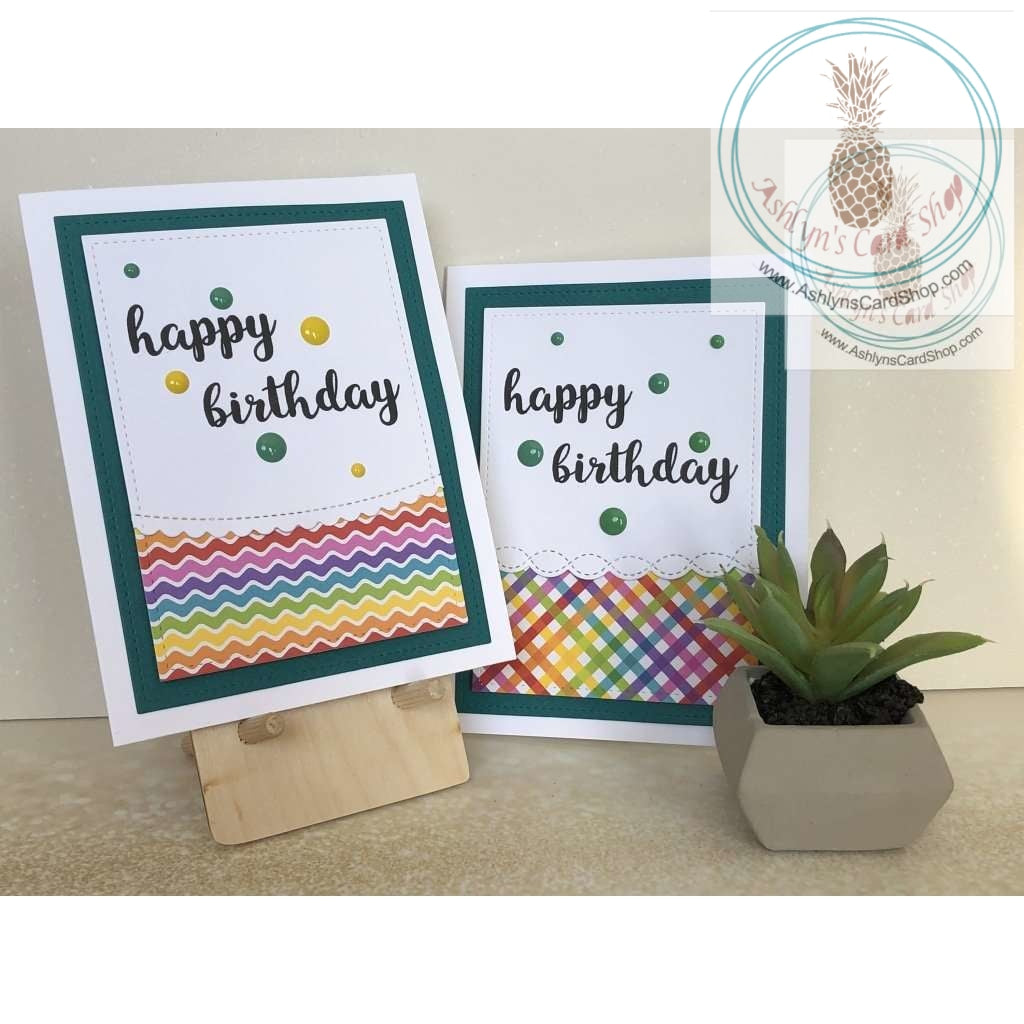 Bright Coloured Birthday Card Teal Greeting