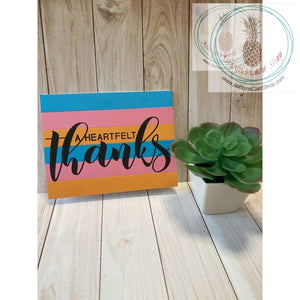 Bright Stripes Thank You Card Tropical Colours Greeting