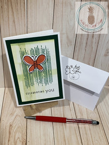Butterfly Birthday Wishes Birthday Card - coordinating envelope included