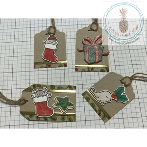 Christmas Tags With Gold Accents Gift Tag
