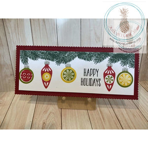 Christmas Tree Ornament Card Greeting