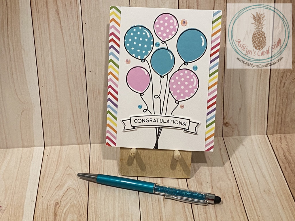 Congratulations On Your New Baby Card Pink And Teal Greeting