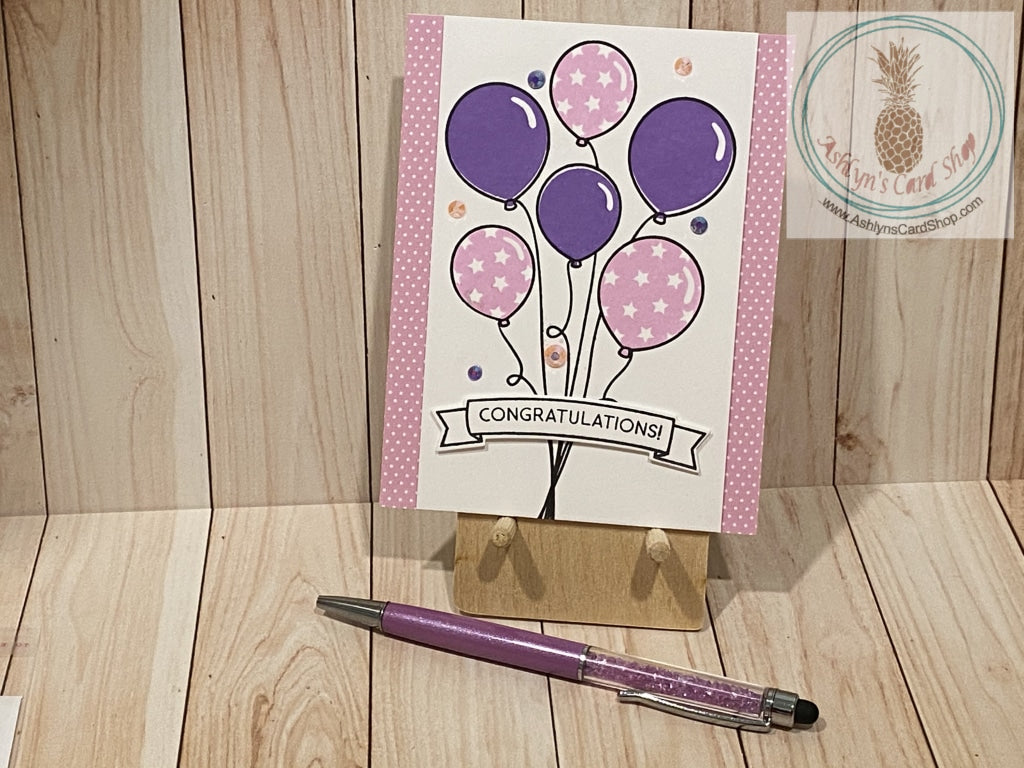 Congratulations On Your New Baby Card Purple And Pink Greeting