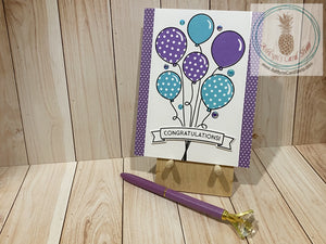 Congratulations On Your New Baby Card Purple And Teal Greeting
