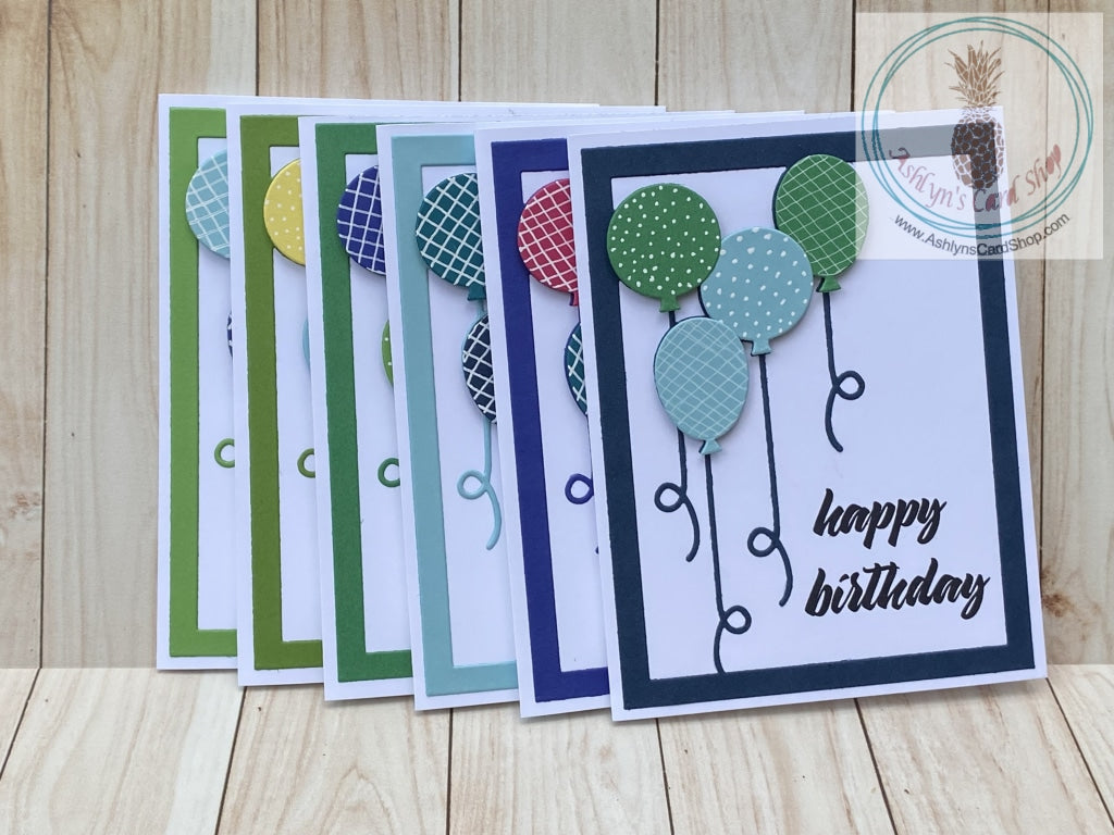 Floating Balloons Birthday Card