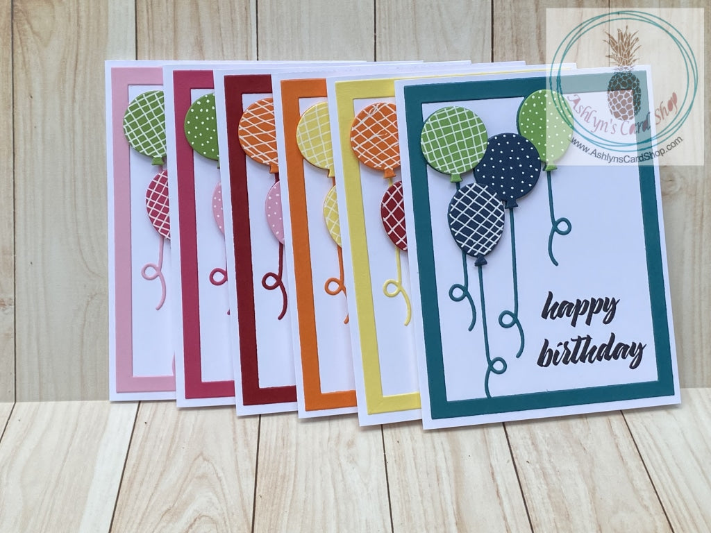 Floating Balloons Birthday Card