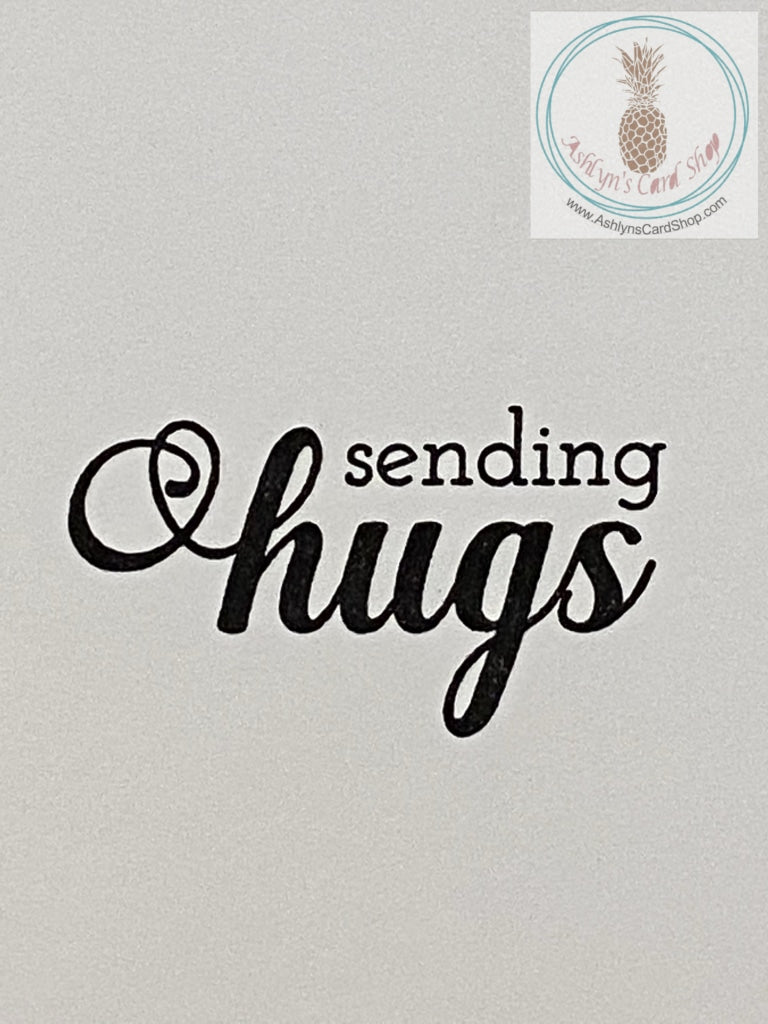 Floral Bouquet Encouragement Cards Greeting Card - sending hugs is the internal sentiment for You Are Not Alone and I Miss Your Face card options
