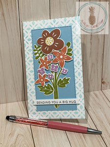 Floral Bouquet Encouragement Cards Greeting Card - Sending You a Big Hug