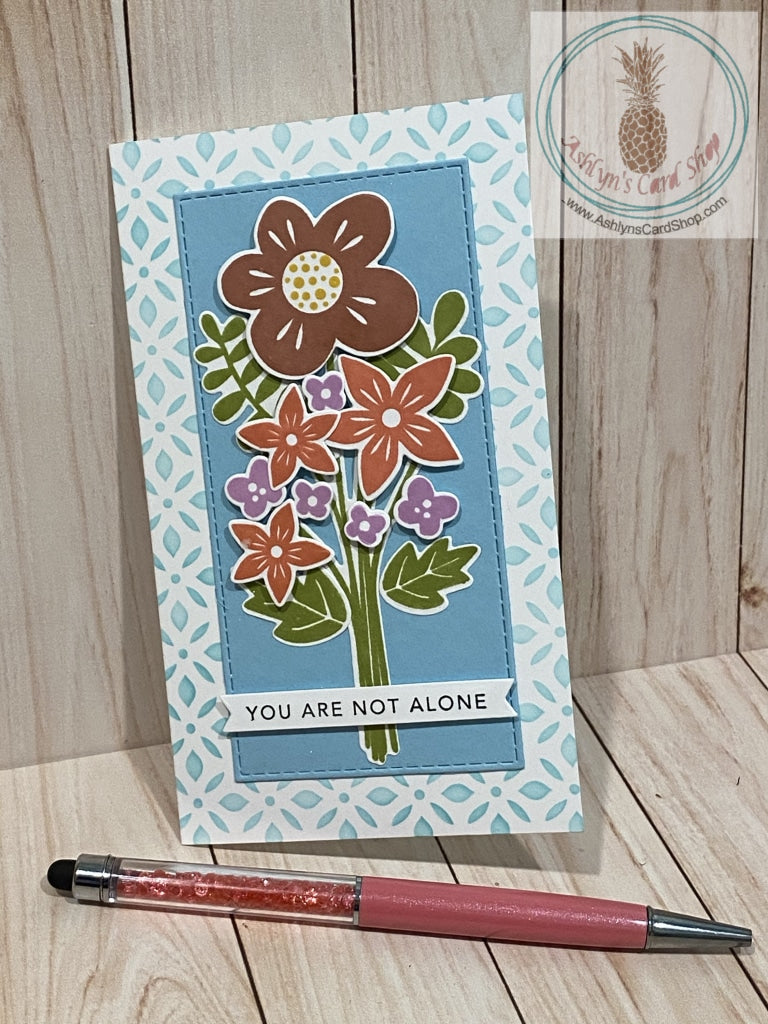 Floral Bouquet Encouragement Cards Greeting Card - You Are Not Alone
