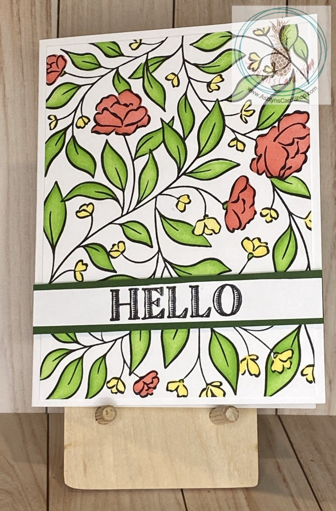 Floral Hello Friendship Card