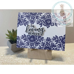 Floral Lace Sympathy Card In Loving Memory Greeting