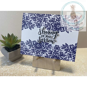 Floral Lace Sympathy Card Sharing In Your Sorrow Greeting