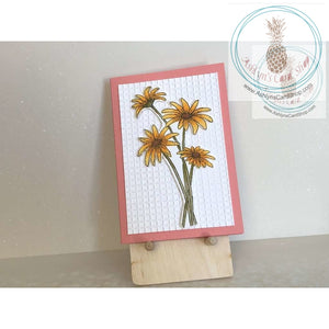Floral Stems Birthday Card Pink Greeting