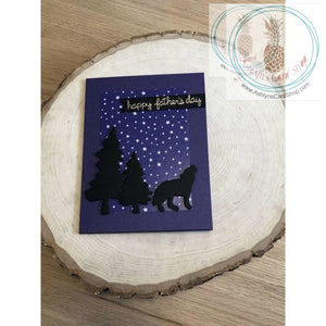 Forest Themed Fathers Day Card Wolf Greeting