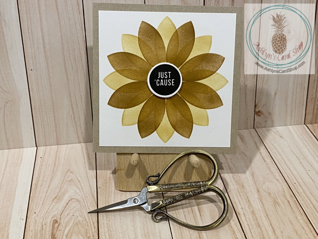 Geometric Blended Flower Hello And Just Because Cards Cause / Browns Greeting Card
