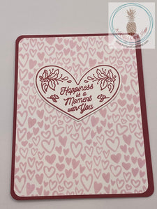 Happiness Is A Moment With You Valentine Greeting Card