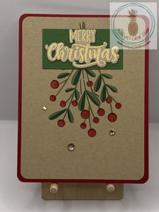 Holly Sprig Christmas Cards - Merry (Sprig) internal sentiment reads "and Happy New Year."