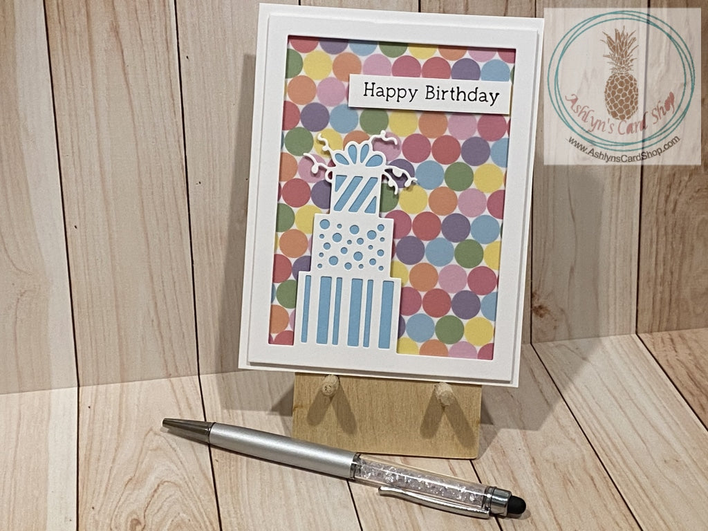 Lots Of Presents Birthday Card Rainbow Circles Greeting