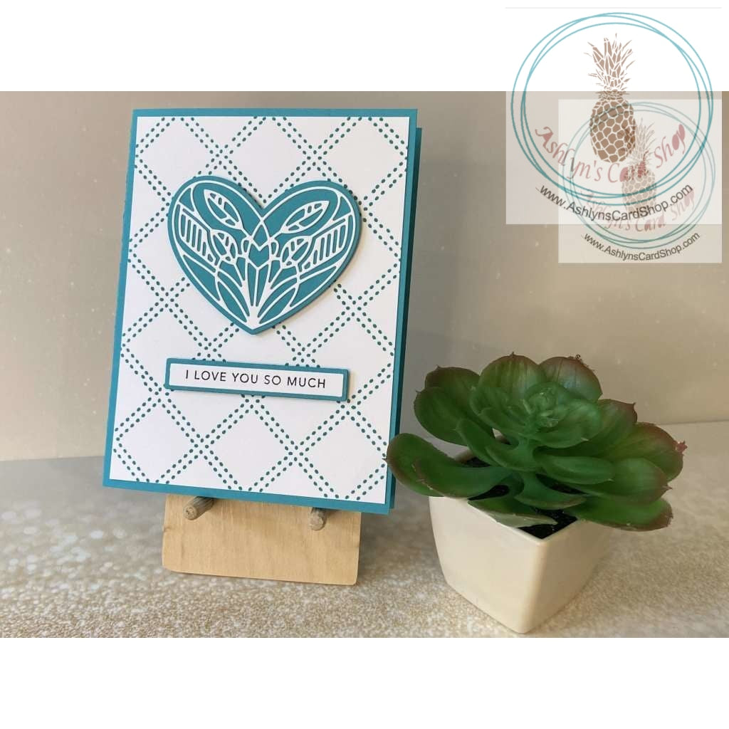Love Card In Teal I You So Much Greeting