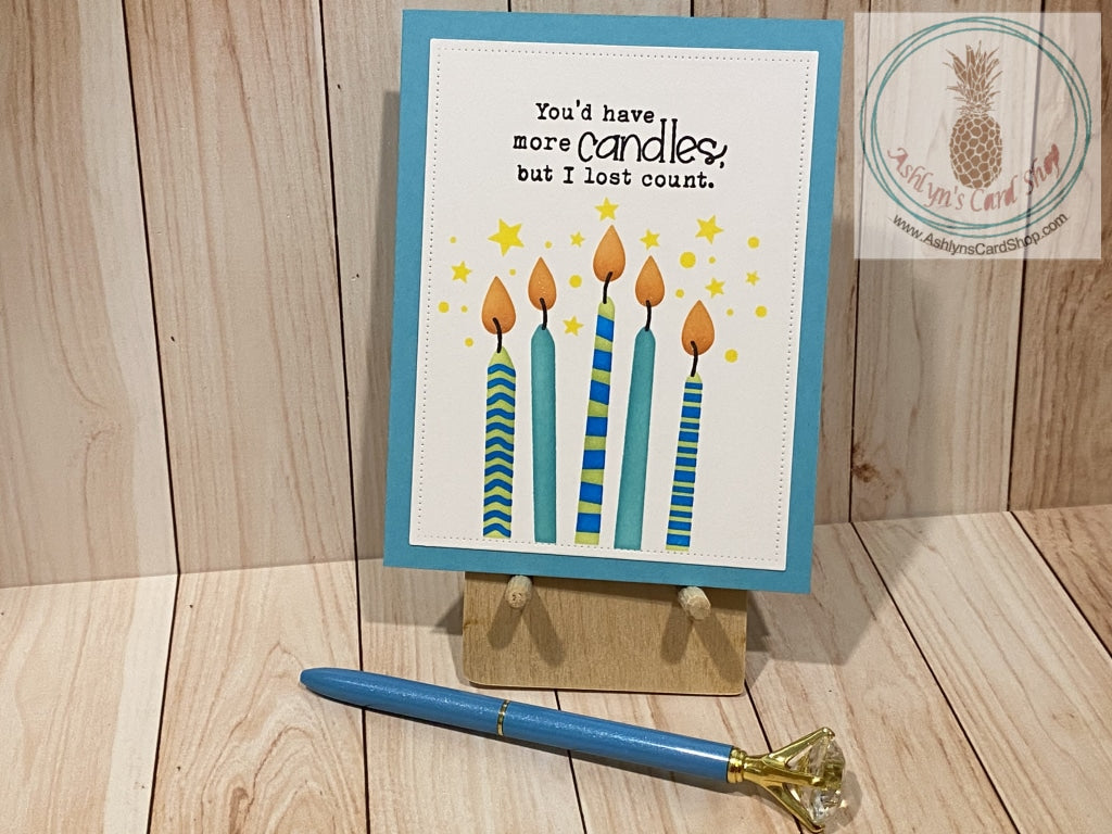 More Candles Birthday Cards Blue Greeting Card