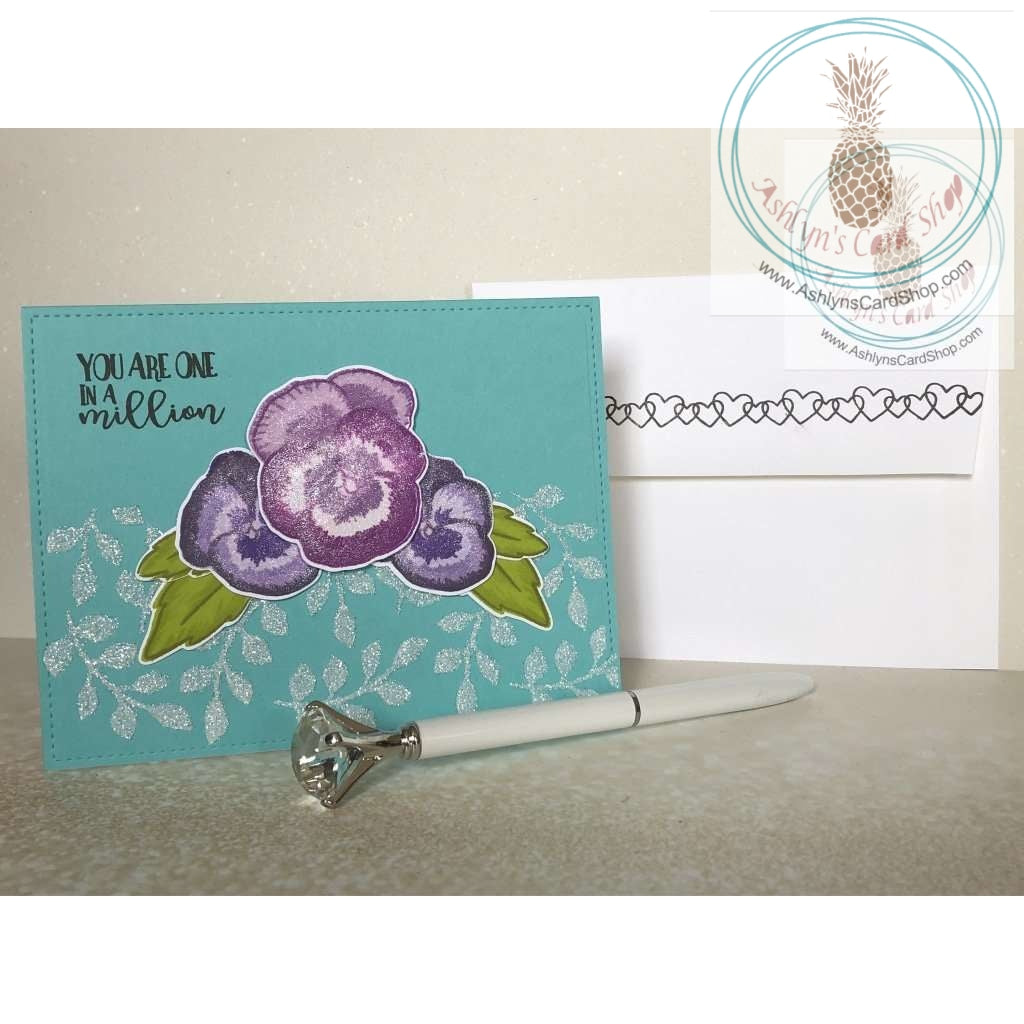 Mothers Day Card Pansies Greeting