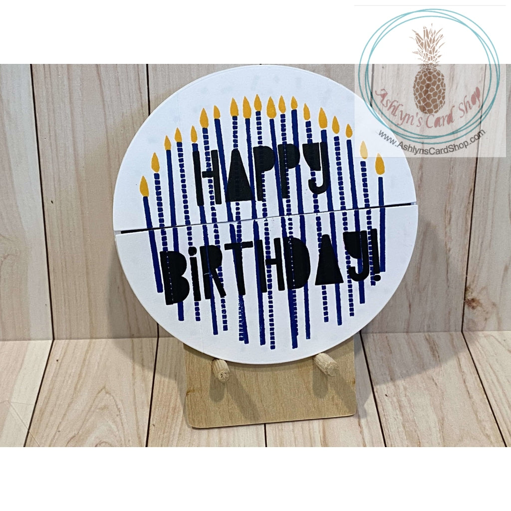 Never-Ending Birthday Card (Interactive) Navy Blue Greeting