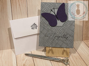 Popped Up Butterfly Sympathy Card Greeting