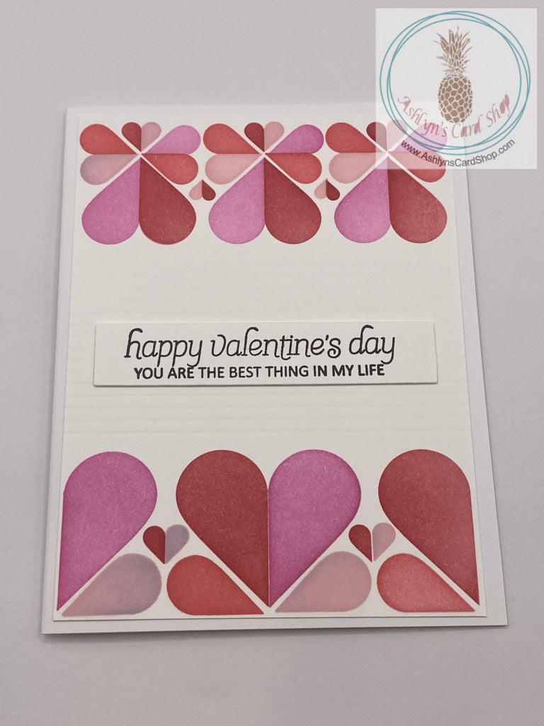 Split Blended Hearts Valentine Greeting Card