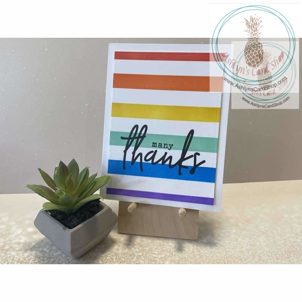 Striped Thank You Card Greeting