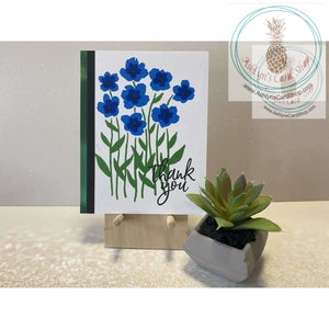 Thank You Cards Blue Greeting Card