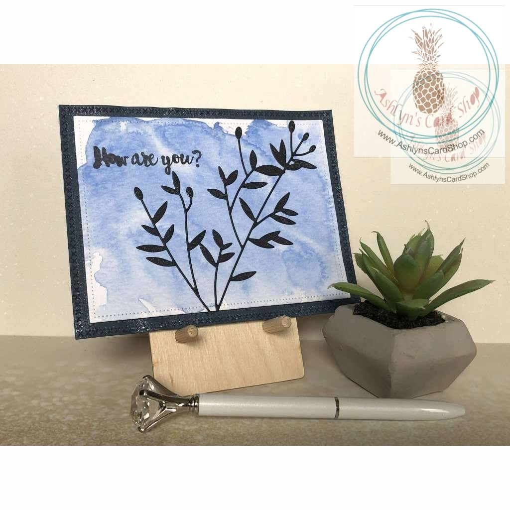 Watercolour Background Friendship Cards (Branch) Blue Greeting Card