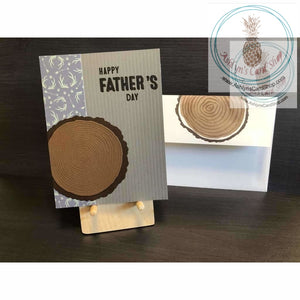 Wood Themed Fathers Day Card Greeting