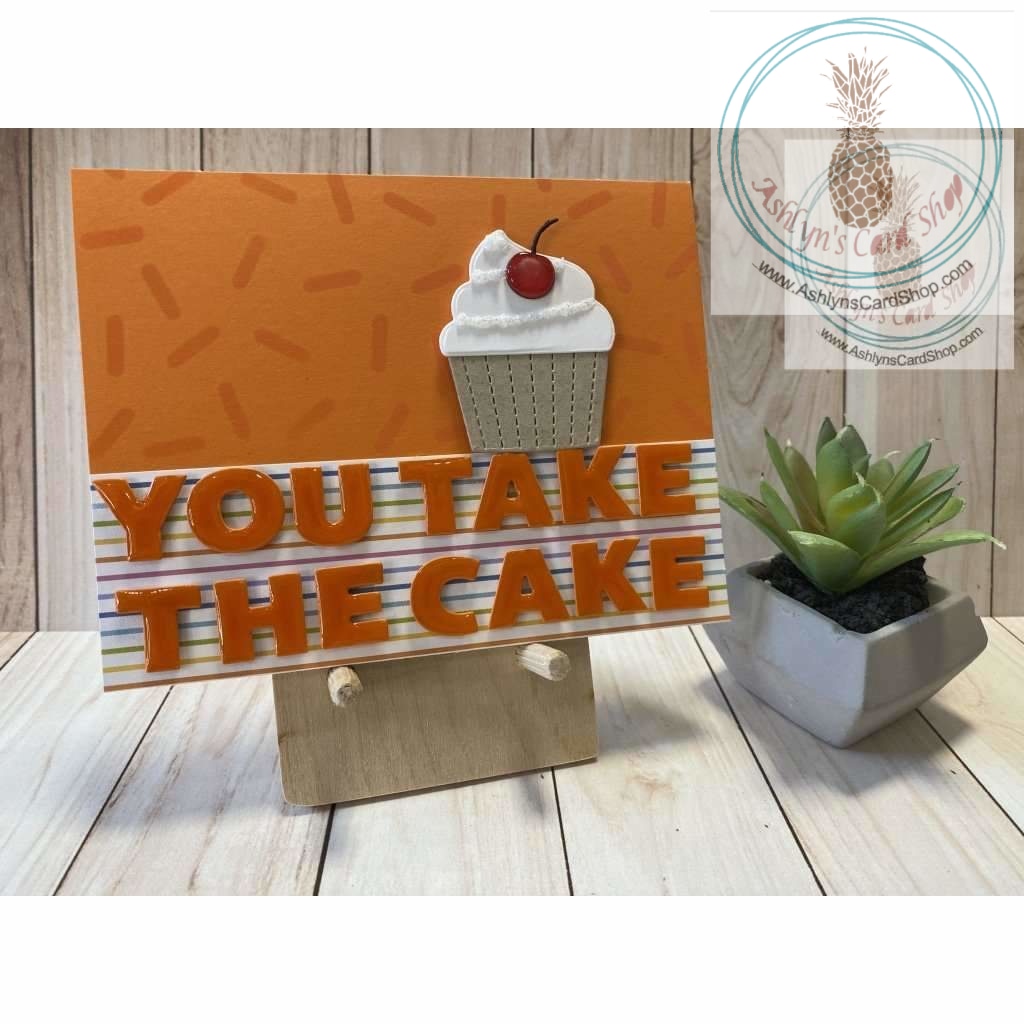 You Take The Cake Birthday Card (Horizontal) Dark Orange Greeting