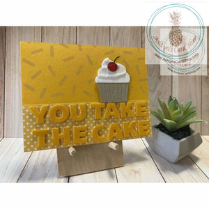 You Take The Cake Birthday Card (Horizontal) Yellow Greeting