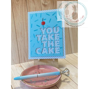 You Take The Cake Birthday Card (Vertical) Blue Greeting