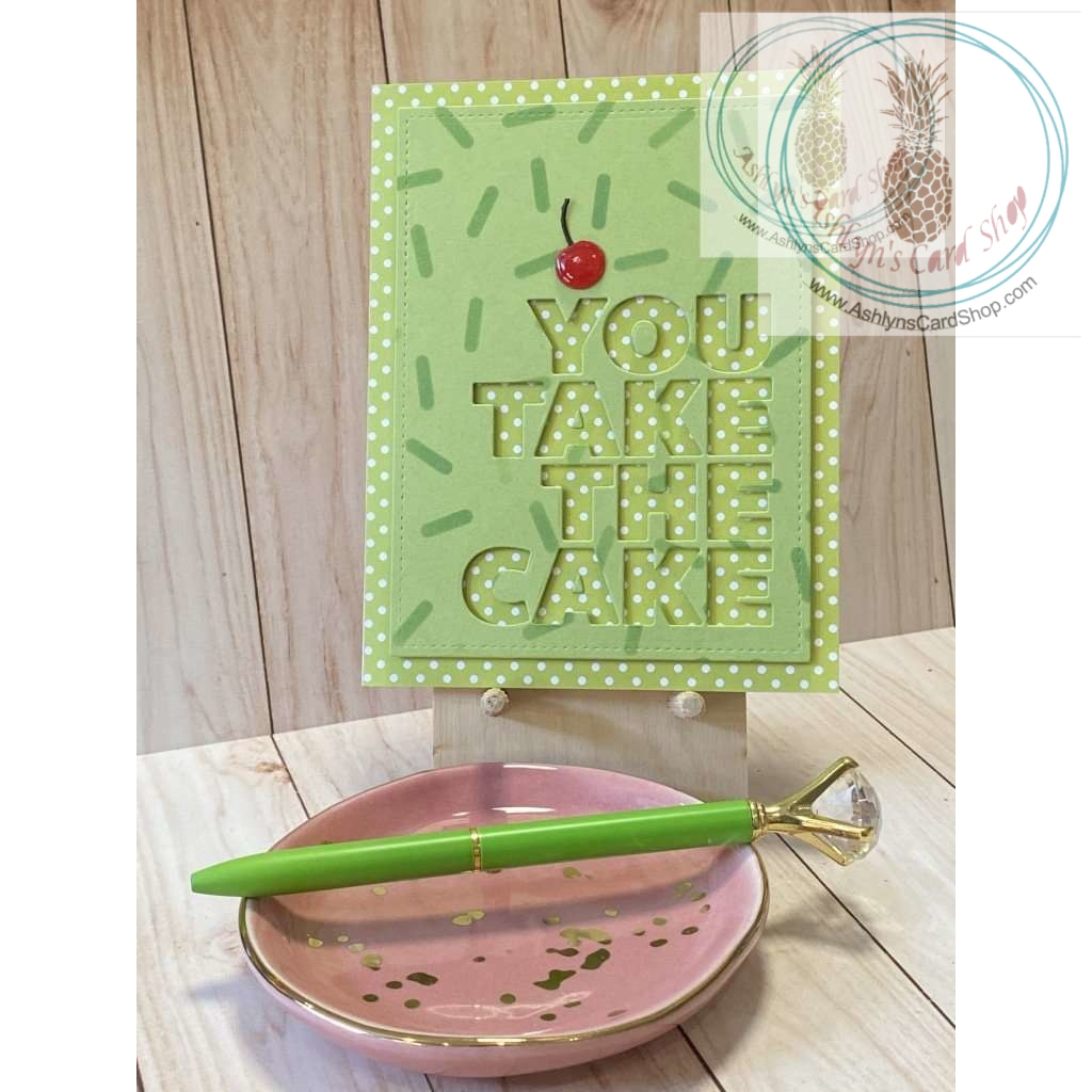 You Take The Cake Birthday Card (Vertical) Green Greeting