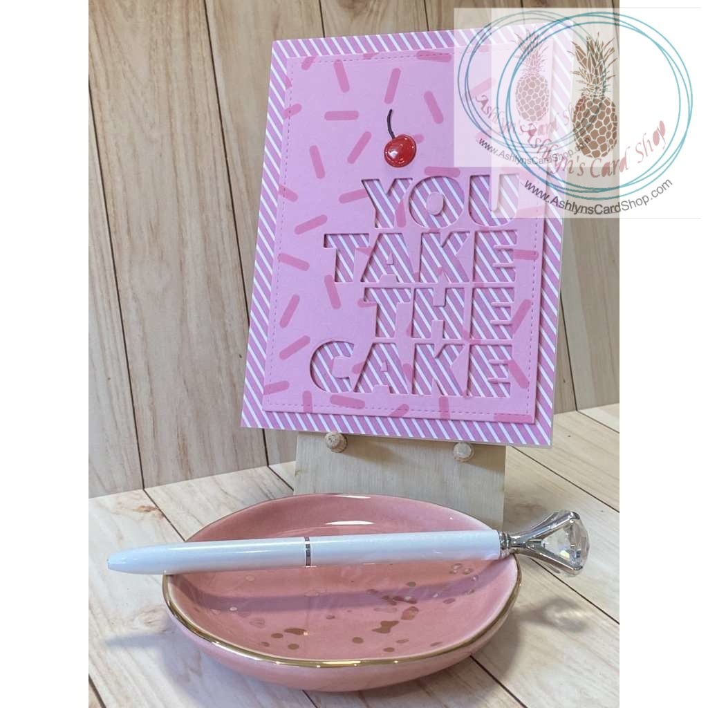 You Take The Cake Birthday Card (Vertical) Light Pink Greeting